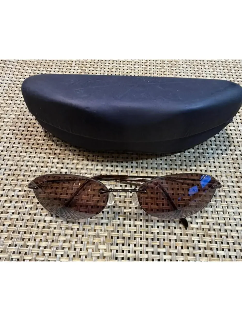Maui Jim RIMLESS Copper Stainless Frame/ Bronze Lenses!